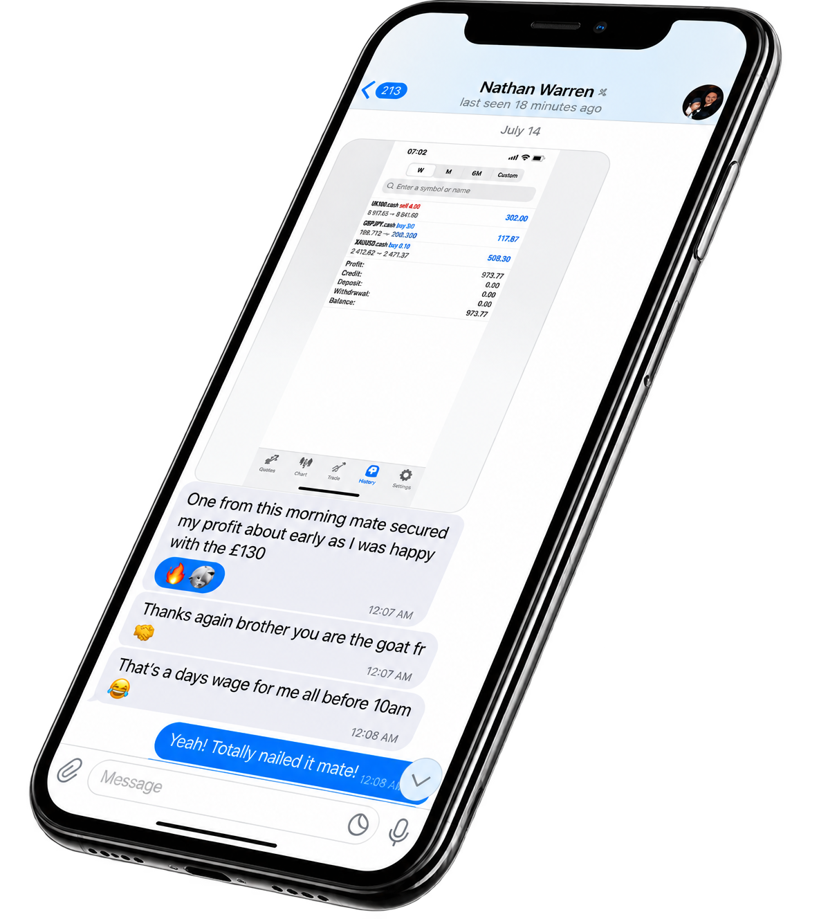 Trading signals inside the Chris Trades FX Telegram community